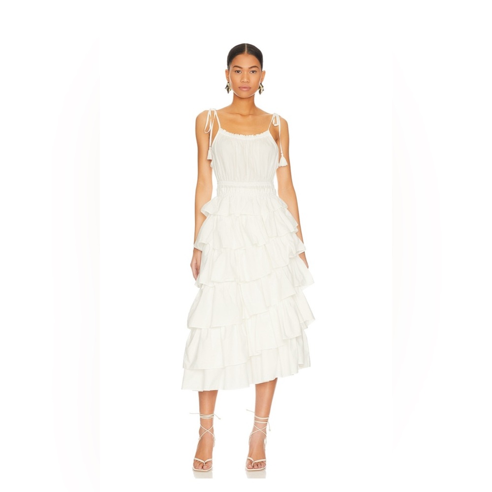 Steve Madden | Mireya Midi Dress in Pristine Ivory | Revolve | Size M | Like New